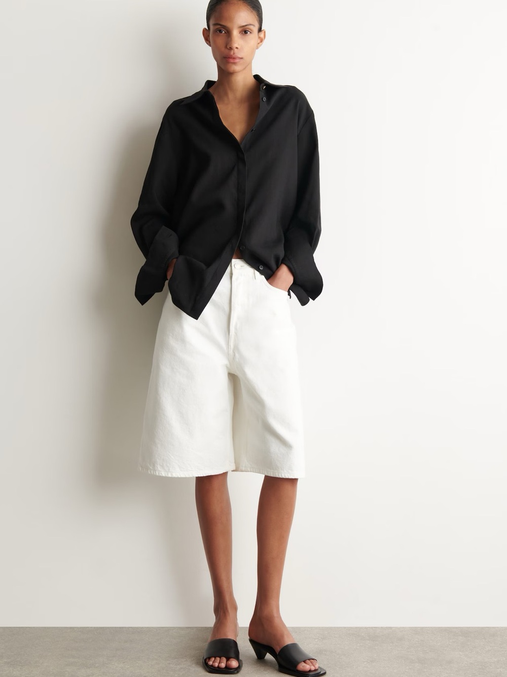 NWT (size 6) COS LONGLINE LINEN SHIRT - Picture 2 of 9